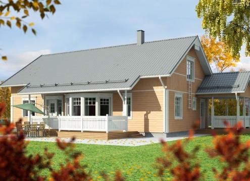 № 1182 Купить Проект дома Карелия 111-158. Закажите готовый проект № 1182 в Краснодаре, цена 39960 руб.