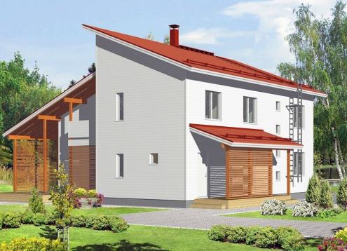 № 1240 Купить Проект дома Модерн 174-206. Закажите готовый проект № 1240 в Краснодаре, цена 62640 руб.