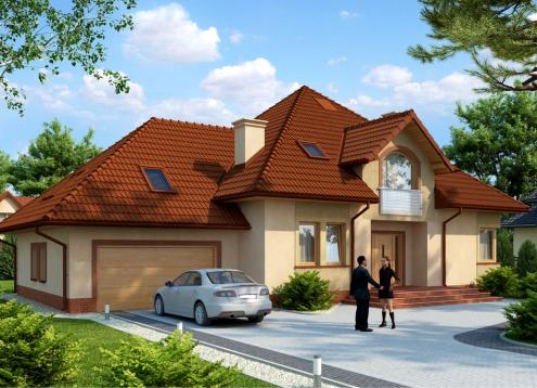 № 1607 Купить Проект дома Монтеркоре Дуэ. Закажите готовый проект № 1607 в Краснодаре, цена 77544 руб.