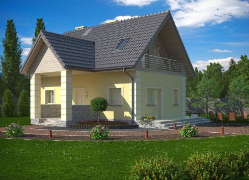 № 1608 Купить Проект дома Олкза. Закажите готовый проект № 1608 в Краснодаре, цена 34560 руб.