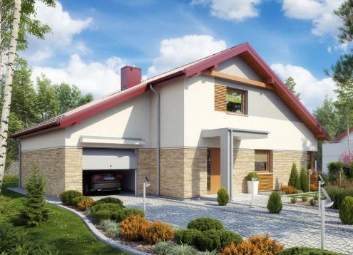 № 1636 Купить Проект дома Настурзинек 2. Закажите готовый проект № 1636 в Краснодаре, цена 42520 руб.