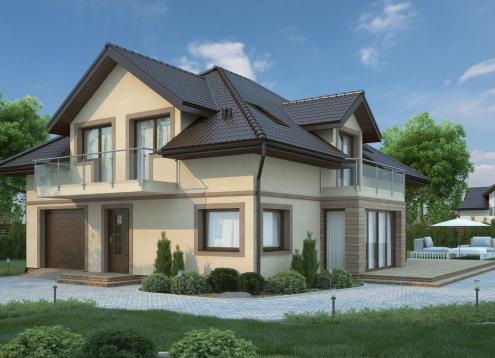 № 1640 Купить Проект дома Сирень. Закажите готовый проект № 1640 в Краснодаре, цена 49075 руб.