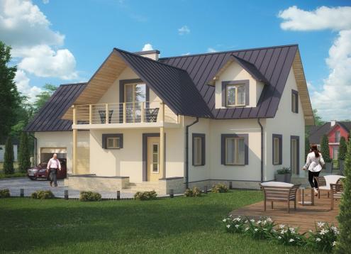 № 1641 Купить Проект дома Картузи 2. Закажите готовый проект № 1641 в Краснодаре, цена 59278 руб.