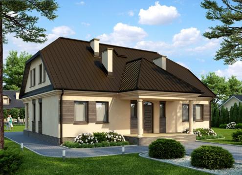 № 1649 Купить Проект дома Любаз. Закажите готовый проект № 1649 в Краснодаре, цена 57528 руб.