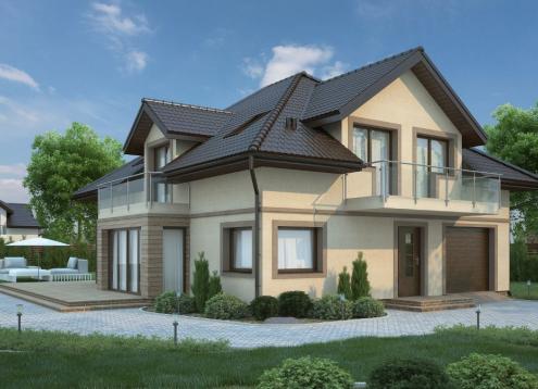 № 1653 Купить Проект дома Сирень 3. Закажите готовый проект № 1653 в Краснодаре, цена 49075 руб.