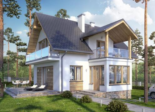 № 1754 Купить Проект дома Акоджава. Закажите готовый проект № 1754 в Краснодаре, цена 36216 руб.